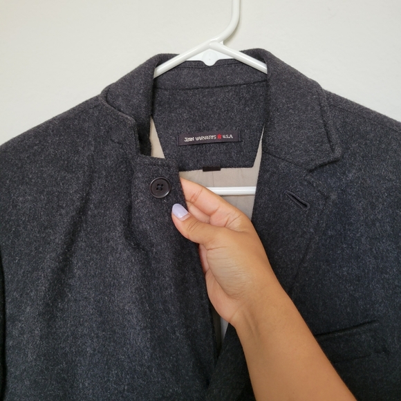 *SOLD* John Varvatos Basketweave Notch Lapel Wool Cashmere Suit Jacket Coat 40 - Picture 6 of 15